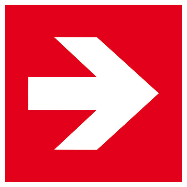 Brandschutzschild Richtungsangabe rechts/links langnachleuchtend DIN 7010 ASR A1.3