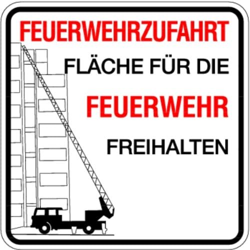 Feuerwehrzufahrt Fläche für die Feuerwehr freihalten