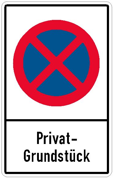 Halteverbotsschild Privatgrundstück