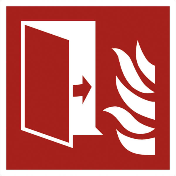 Brandschutzschild Brandschutztür langnachleuchtend DIN 7010 ASR A1.3