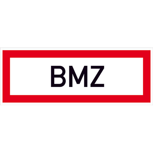 Feuerwehrzeichen nach DIN 4066 mit Text BMZ