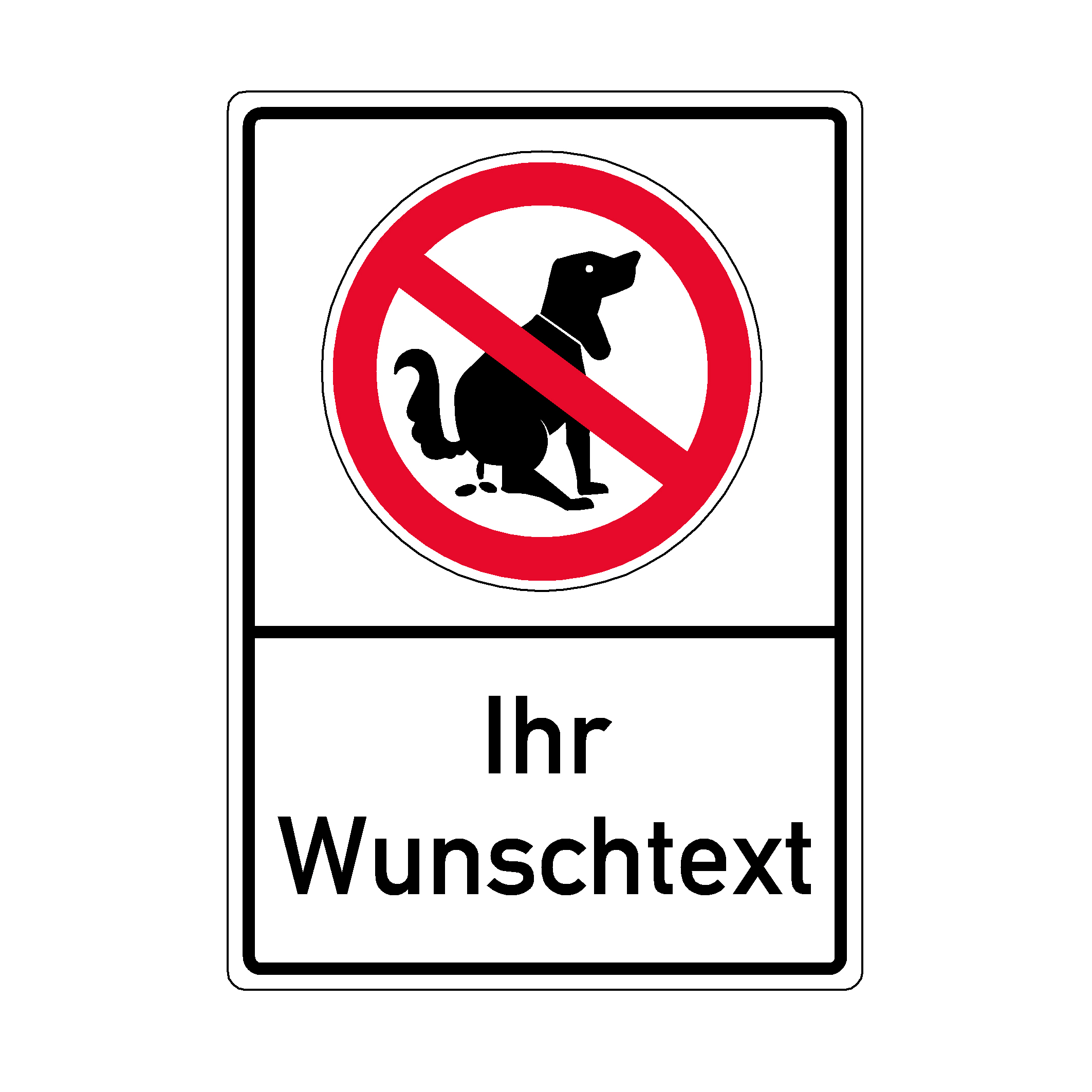 Hundeklo Schild mit Wunschtext -versandkostenfrei- 
