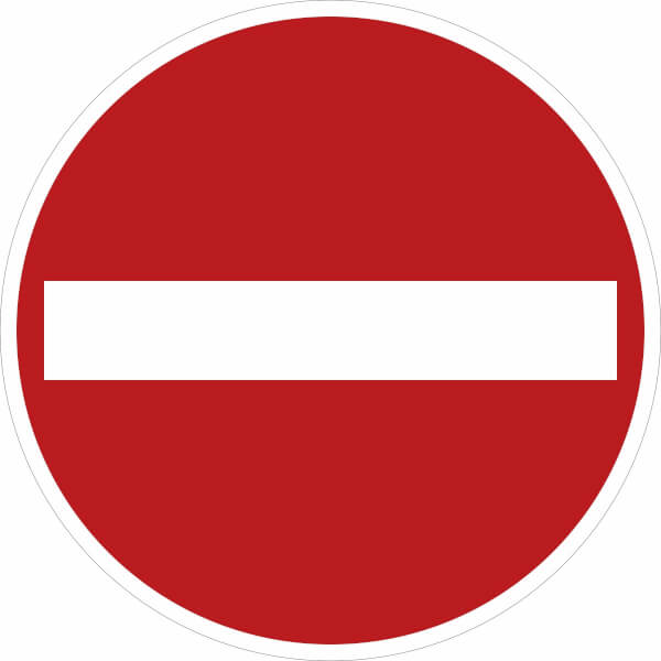 Verkehrsschild Verbot der Einfahrt VZ 267