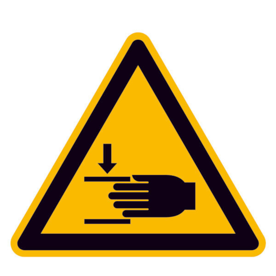 Warnschild Warnung vor Handverletzungen nach ASR 3.1 W024
